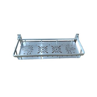 Silver Bathroom Shelves Over Toilet